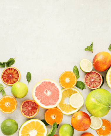 Selección de frutas y verduras frescas de temporada